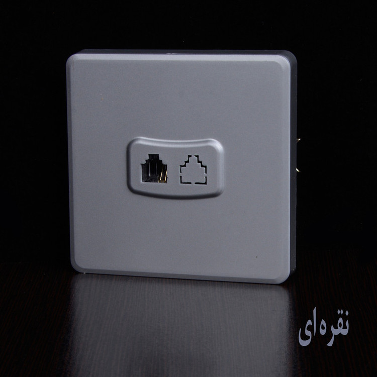 پریز تلفن خیام الکتریک مدل خیام تک پورت سفید