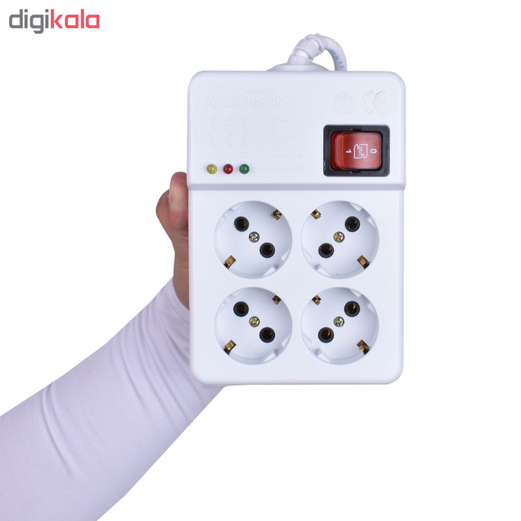 محافظ ولتاژ خیام الکتریک مدل KH8050 مخصوص یخچال و فریزر ارتدار پشت چینی 5 متری
