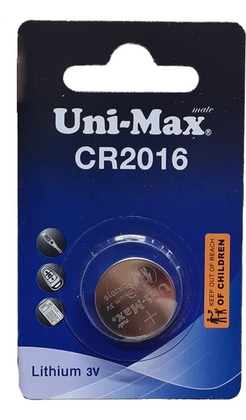 باطری یونی مکس سکه ای -لیتیوم 2016 کارت داری تک عددی
