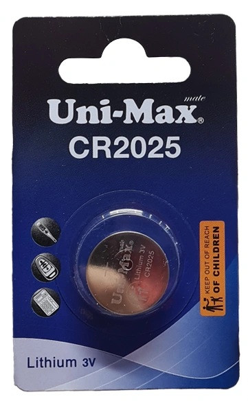 باتری سکهای لیتیومی CR2025 تک عددی یونیمکس
