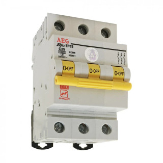 کلید مینیاتوری (فیوز) AEG سه فاز 25 -آمپر C ( 4.5 كیلو )