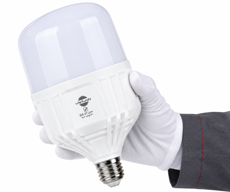 لامپ LED حبابدار 60 وات آفتابی E27 استوانهای پارس شهاب