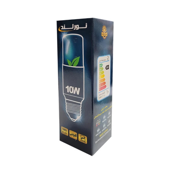 لامپ LED حبابدار 10 وات آفتابی E27 استوانهای نورلند