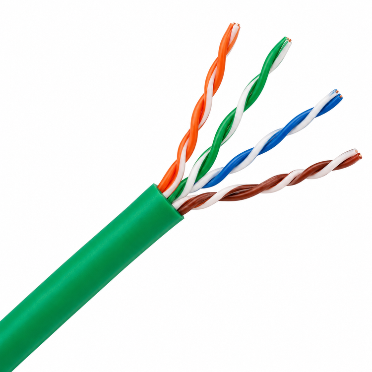 کابل شبکه CAT6 UTP PVC سبز 305 متری سیمیا