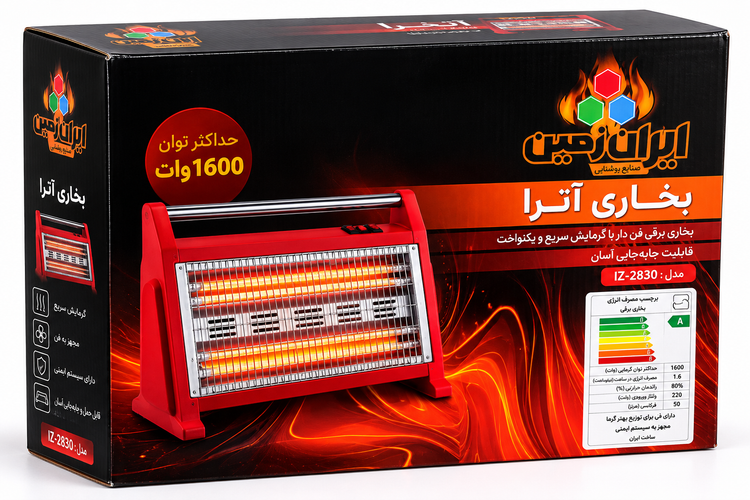 بخاری برقی 4 فن ایران زمین مدل 2830