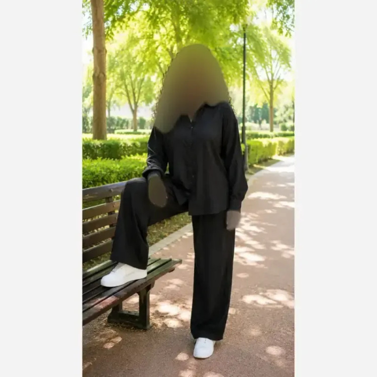 ست شومیز و شلوار زنانه جنس کوک دوزی