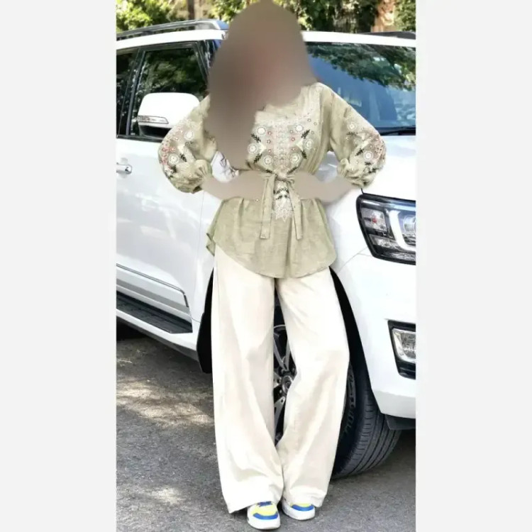تونیک چاپی رنگی آرامش جنس شانتون درجه یک فری سایز