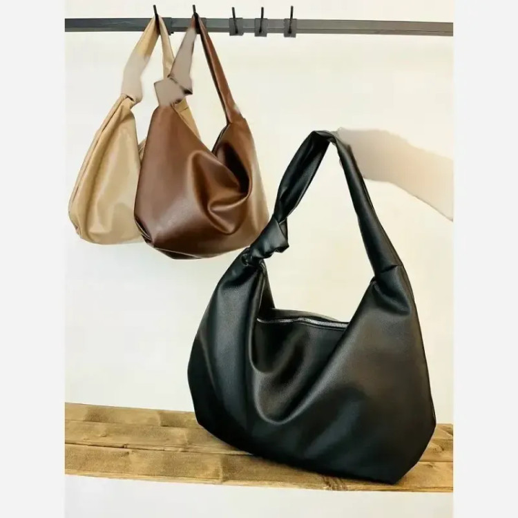 کیف زنانه شرانگ یک طرف گره جنس وارداتی رنگ مشکی