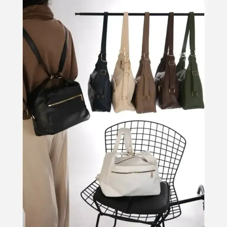 کیف زنانه وارداتی جنس شرانگ خارجی بند دوشی و قابل استفاده به عنوان کوله پشتی