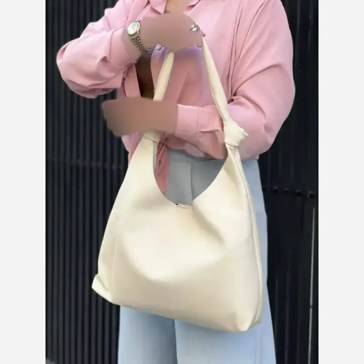 کیف زنانه شرانگ خارجی بند گره به همراه کیف آرایش سایز 33-38