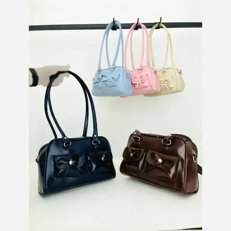کیف پاپیونی مارون دخترانه و زنانه جیب دار
