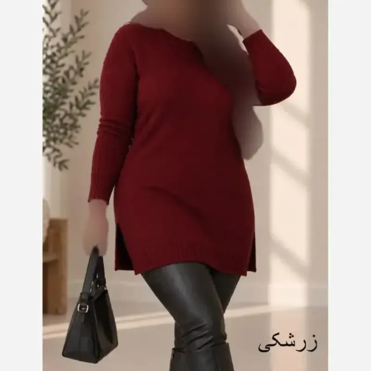 تونیک بافت زنانه نخ ترک آکرلیک ضد حساسیت سایز 38 تا 48