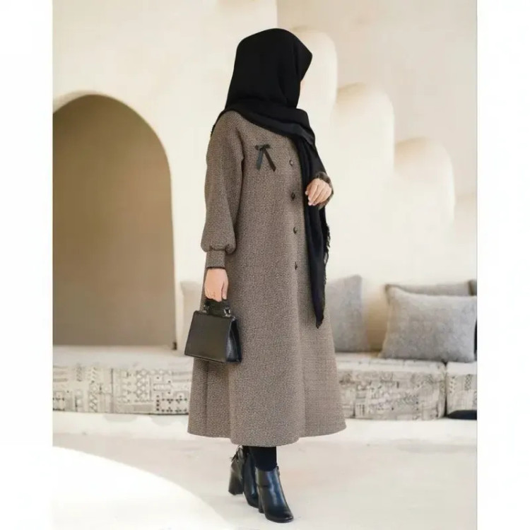 مانتو بلند زنانه جنس ریما پاییزه قد 130 سایزبندی رنگبندی متنوع