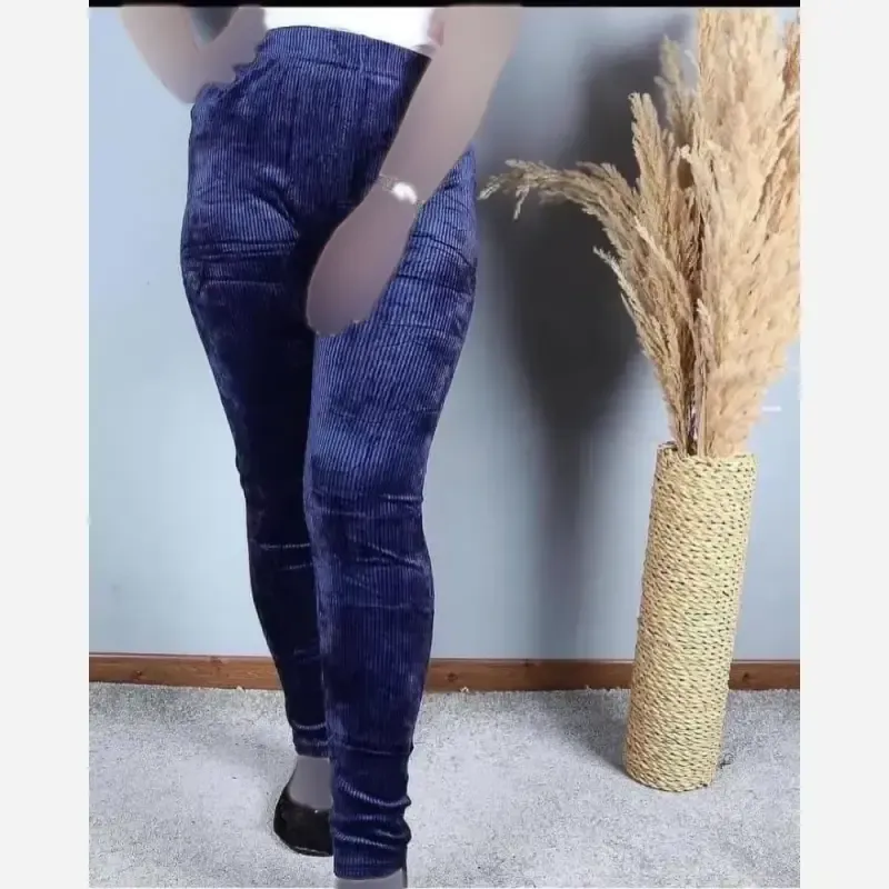 شلوار مخمل کبریتی زنانه فری سایز قد 98