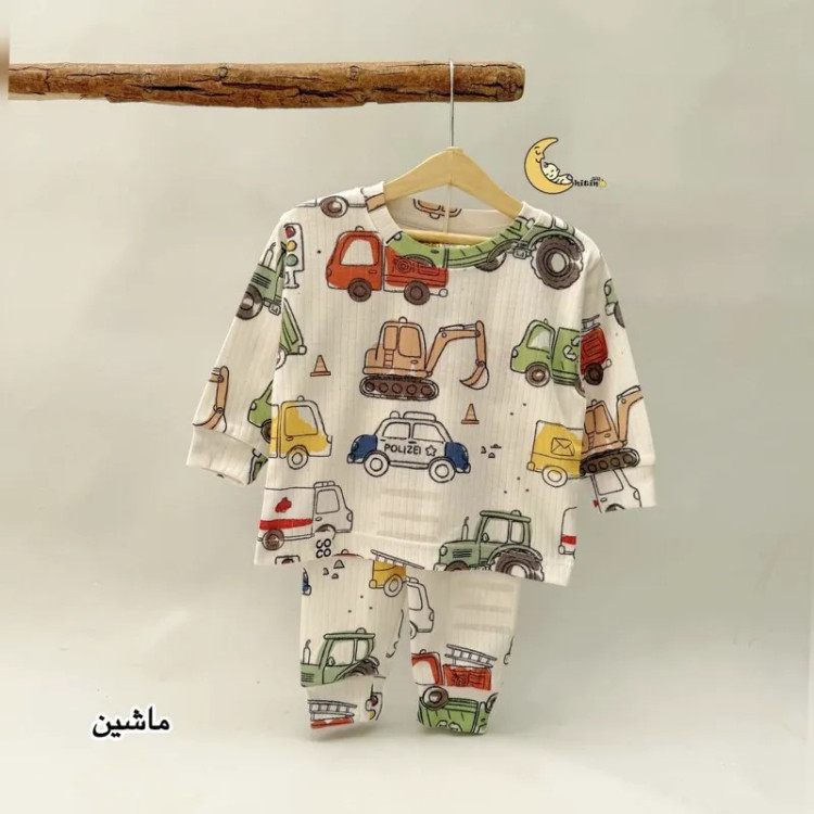 بلوز و شلوار بچگانه کبریتی راحتی کوکو کیدز نخ پنبه آستین بلند