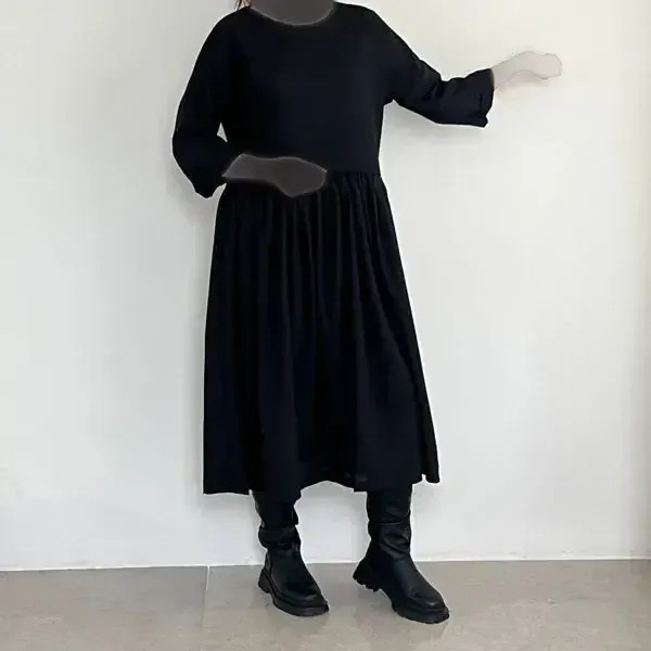 پیراهن زنانه لینن دامن چین کد 1069 خنک و نخی مناسب بهار و تابستان سایز 38 تا 46