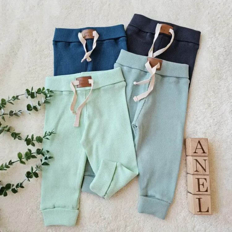 شلوار کشبافت نرمالو نوزادی پنبه کبریتی قواره دار