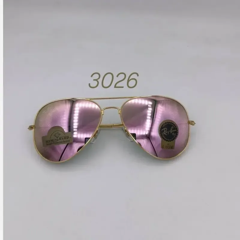 عینک آفتابی ریبن مدل RB3025 خلبانی شیشه سبز G15 فریم طلایی لنز UV