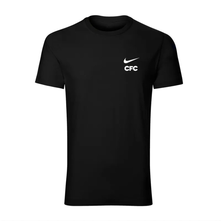 تیشرت آستین کوتاه مردانه طرح cfc مشکی نخی اعلا یقه گرد