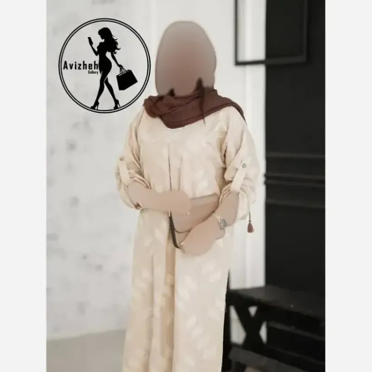 کفتان آویژه جنس ترمه اعلا فری سایز 38 تا 46 قد 135