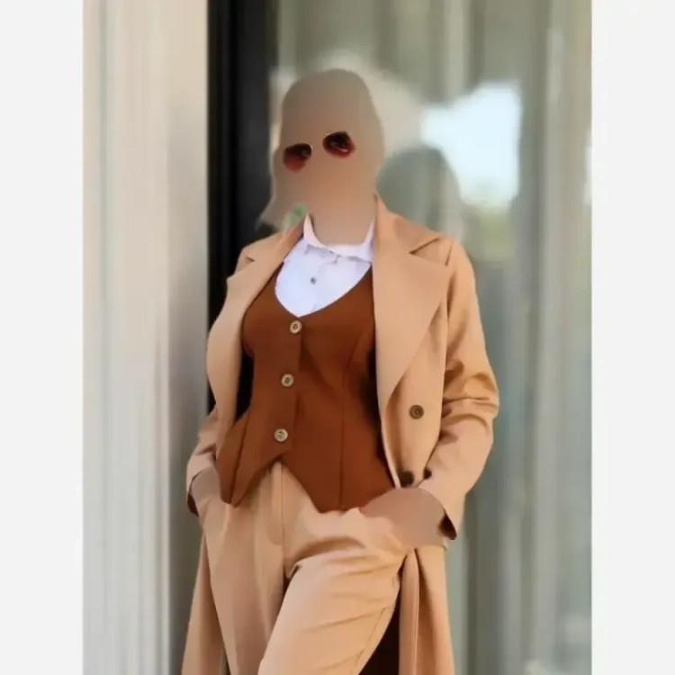 ست سه تیکه کلارا لانگ کت جلیقه و شلوار سوپر مازراتی