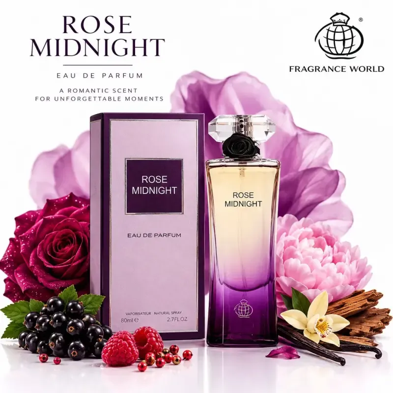 عطر ادکلن زنانه فرگرنس ورد رز میدنایت 80 میل