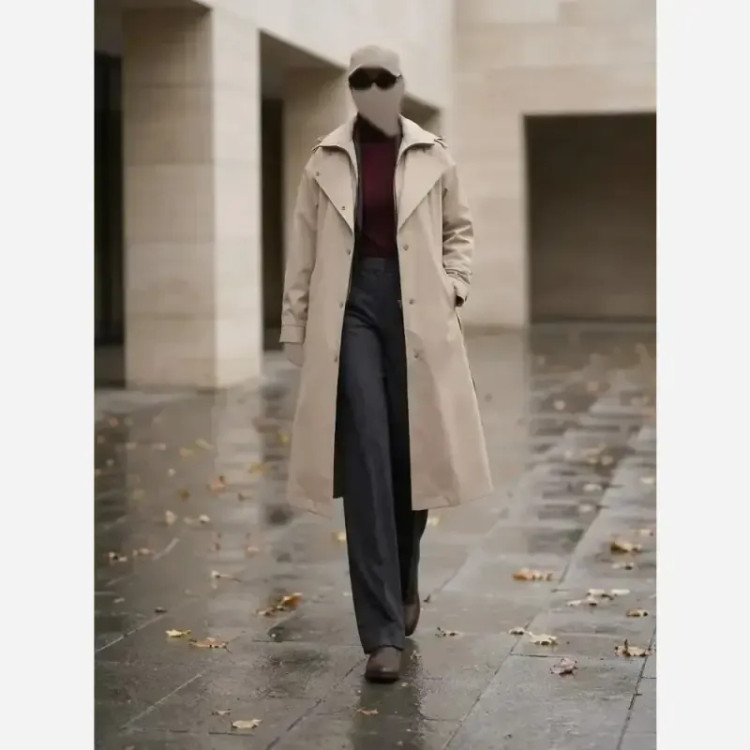 بارانی آستردار زنانه مدل آدرینا کتان زارا سایز 38 تا 50